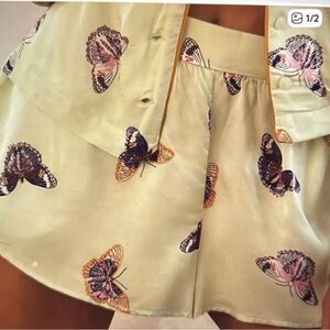 Anthropologie silky soft butterfly boxers lime green and size xl